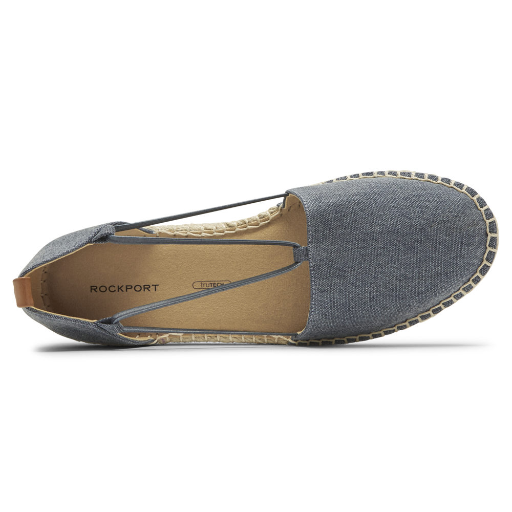 Rockport Womens Seaview Bungee - Slip-On Grey - MOS246791